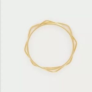 NWT Ann Taylor Metallic Bangle Set Bracelets Gold